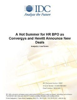 A Hot Summer for HR BPO as Convergys and Hewitt Announce New Deals: Robert Blumstein: Books