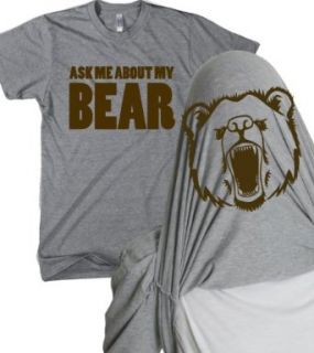 Ask Me About My Angry Bear T Shirt Funny Bear Flip Shirt Bears Flipover Tee at  Mens Clothing store: Fashion T Shirts
