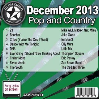 All Star Karaoke December 2013 Pop and Country Hits B (ASK 1312B): Music
