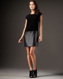 DKNY Leather Skirt Dress