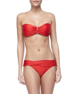 Vix Ruched Halter Bandeau Bikini Top & Swim Bottom