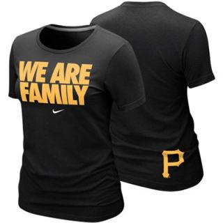 Nike Pittsburgh Pirates Ladies We Are Family Local Premium T Shirt   Black