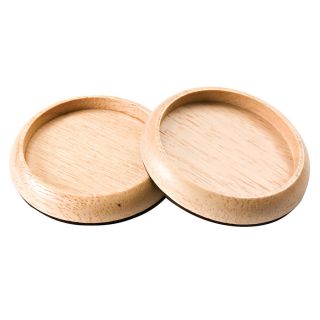 Waxman 4 Pack 2 in Oak Smooth Round Caster Cups