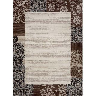Concord Global Winston Rectangular Cream Geometric Area Rug (Common: 5 ft x 7 ft; Actual: 5 ft 3 in x 7 ft 3 in)