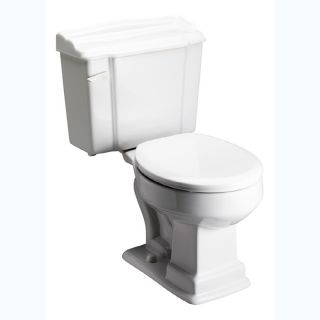 Barclay Stanford White 1.6 GPF (6.06 LPF) 12 in Rough In Round 2 Piece Standard Height Toilet