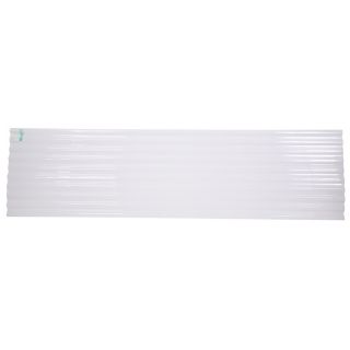 Tuftex 96 in x 26 in .32 Gauge White Corrugated Polycarbonate Roof Panel