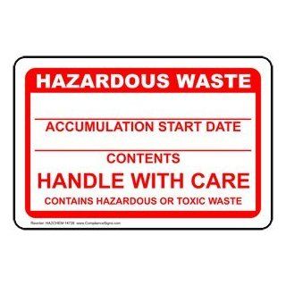 Hazardous Waste Handle With Care Label HAZCHEM 14728 Hazmat  Message Boards 