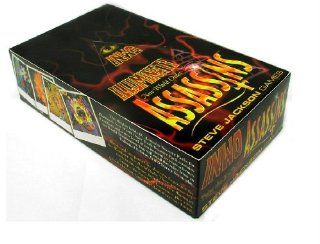 Illuminati New World Order 1995 INWO Assassins Expansion POP collectible card game (CCG), Factory Sealed Display box: 60 Assassins Expansion booster Packs Each Sealed Pack contains 8 cards (480 Cards total) By Steve Jackson (Copyright Date 1995): Steve Jac