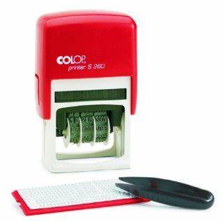 COLOP PRINTER S260 DIY TEXT DATE STAMP : Business Stamps : Office Products