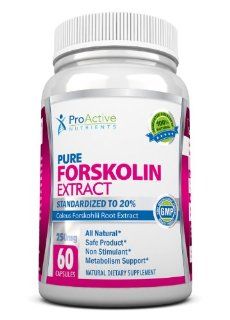 Forskolin  Fastest Acting in Coleus Forskohlii Supplements  250 Mg Premium All Natural Pure Forskolin 125 Mg Per Capsule Standardized to 20% By Proactive Nutrients for Quick Weight Loss! Recently Aired on Dr Oz. As Recommended in 125 Mg Per Capsule. Maximu