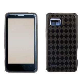 Soft Skin Case Fits Motorola XT875 MB875 Droid Bionic Targa Diamond Pattern Transparent Smoke TPU Verizon (does not fit Motorola XT865 Droid Bionic Etna): Cell Phones & Accessories