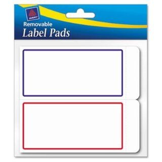 Avery Consumer Products Products   Label Pads, Removable, 2"x4", 80/PK, BE/RD Border   Sold as 1 PK   Pad of removable labels is ideal for quick, colorful, and temporary labeling of documents, folders, day planners, books, magazines, and more. Si