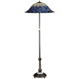 Meyda Tiffany 60 in Mahogany Bronze Tiffany Style Floor Lamp with Shade