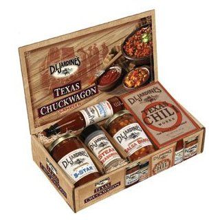 D.L. Jardines Chuckwagon BBQ Set Contains Texas Chili Works (1 Pack), Salsa Bobos (8oz Jar), 5 star Texas BBQ Sauce (8oz Jar), Steak Seasoning (2.75oz Jar), Texas Champagne Hot Sauce (3oz Bottle), See All of Dad's Jerky Products: Everything Else
