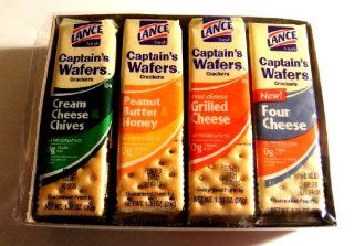 Lance's Captain's Wafers Crackers (6 Pack) Each pack contains 8 individually wrapped packages 48 TOTAL PACKS : Wheat Crackers : Grocery & Gourmet Food