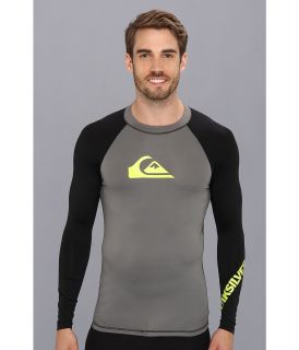 Quiksilver All Time L/S Surf Shirt AQYWR00035 Mens Swimwear (Gray)