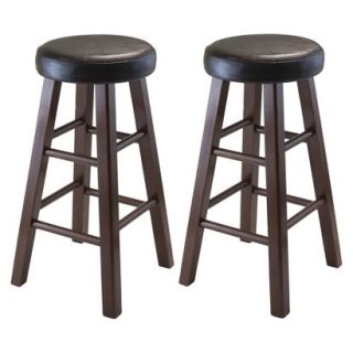Barstool Winsome Marta Counter Stool   Toasted Brown (Walnut) (Set of 2)