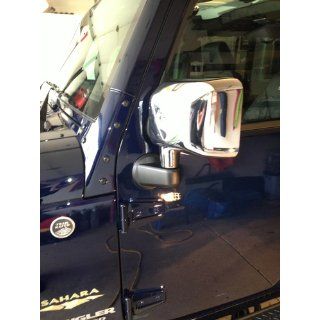 2007 2013 Jeep Wrangler Chrome Mirror Covers (Set of 2): Automotive