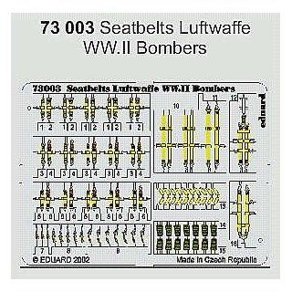 EDU73003 1:72 Eduard Color PE   WW2 Luftwaffe Bombers Seatbelts: Toys & Games