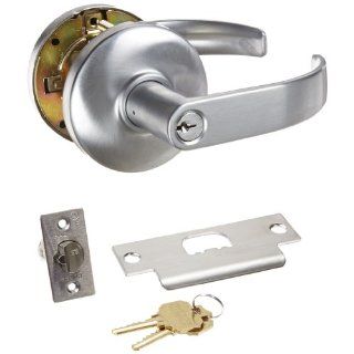 Hager 3500 Series Heavy Gauge Steel/Zinc Grade 2 Cylindrical Classroom Lock, 2 3/4" Backset, Satin Chrome Finish, Archer Lever Style, Schlage C Conventional Keyway, Keyed Different Keying, ASA Strike: Industrial Hardware: Industrial & Scientific