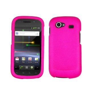 Hard Plastic Snap on Cover Fits Samsung i9020 Nexus S Hot Pink Rubberized T Mobile, Sprint (does not fit HTC Nexus One): Cell Phones & Accessories