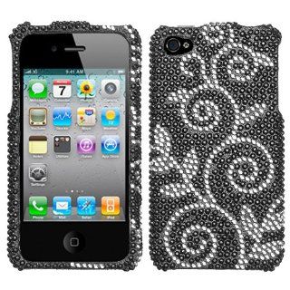 Hard Plastic Snap on Cover Fits Apple iPhone 4 4S Dark Wonderland Full Diamond/Rhinestone Plus A Free LCD Screen Protector AT&T, Verizon (does NOT fit Apple iPhone or iPhone 3G/3GS or iPhone 5/5S/5C): Cell Phones & Accessories