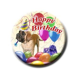 Mastiff Happy Birthday Pin Badge: Everything Else