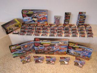 Speed Racer ULTIMATE Hot Wheels Collection. You get every Speed Racer Movie Hot Wheels 1:64 scale car EVER made. 61 cars in all (Some duplicates due to multi car packs. Includes 2008 New York Toy Fair Mach 5, Race X Saw Blades, 3 Roses from Fuji 3 pack, Th