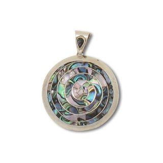 Mother of Pearl Spiral 'Pachamama' Pendant: Jewelry