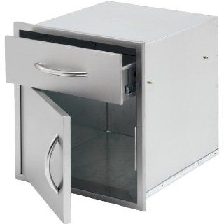 Cal Flame 18 inch Door & Drawer Combo Enclosed Cabinet Storage : Outdoor Kitchen Access Doors : Patio, Lawn & Garden