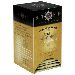 Stash Premium Organic Tea Sampler, Variety Pack of Eight Flavors, Tea Bags, 18 Count Boxes (Pack of 6) : Grocery & Gourmet Food