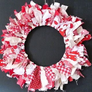 christmas festive fabric handmade wreath by edamay
