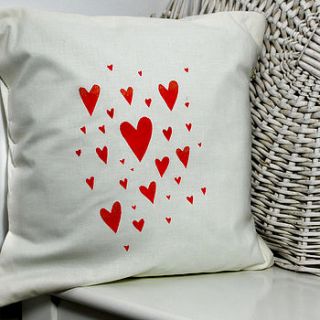 handmade love hearts cushion by yeyah