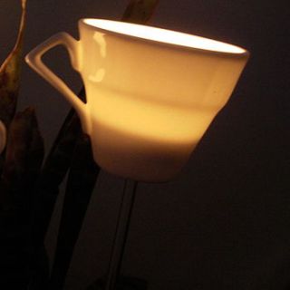 30's tea cup tea light burner by flock follies