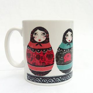 russian doll mug by pomegranate prints