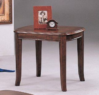 Contemporary Sleek Deep Brown Wood End Table  