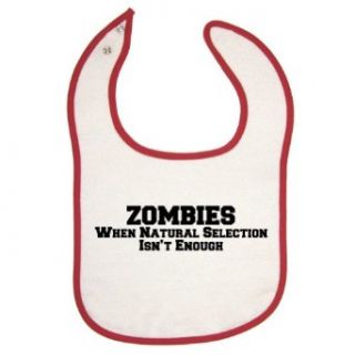 Zombies   When Natural Selection Isn't Enough Piping Terry Cloth Baby Bib: Clothing