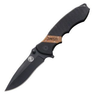 US Marine Corps Leather Neck Folder Knife   "The Few, The Proud" USMC Collection : Marine Family : Sports & Outdoors