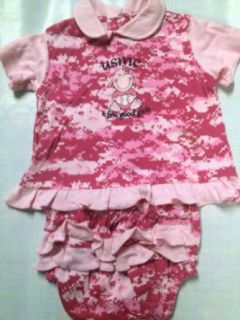 Trooper Pink Digital USMC "A Few Good Girls" Infant Dress (9 12): Infant And Toddler Apparel: Clothing