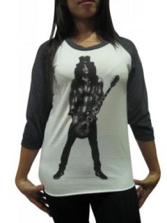 BUNNY BRAND Women's Slash Guns N' Roses Guartarist Rock Punk Raglan T Shirt: Music Fan T Shirts: Clothing