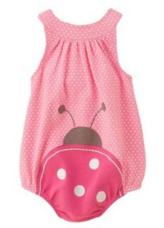 First Impressions Baby Sunsuit, Ladybug Sun Dress, Pink / White, Size 6 9 months Infant And Toddler Bodysuits Clothing