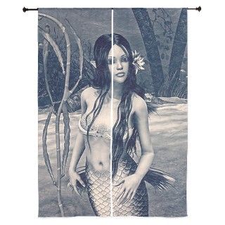 Vintage Mermaid Curtains by YourFantasyWorld