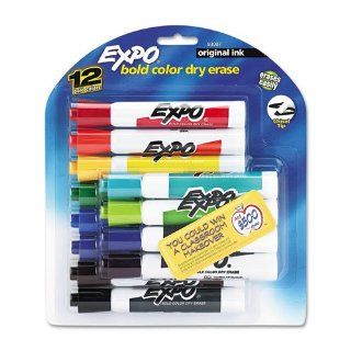 EXPO   Dry Erase Markers, Chisel Tip, 12/Set   Sold As 1 Set   Bold color commands attention, even at a distance.: Everything Else