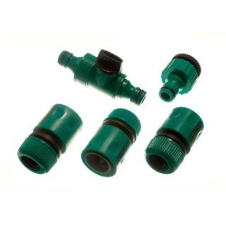 3 FEMALE QUICK FIX GARDEN HOSE FITTINGS 1 IN LINE TAP AND 1 TAP CONNECTOR: Home Improvement