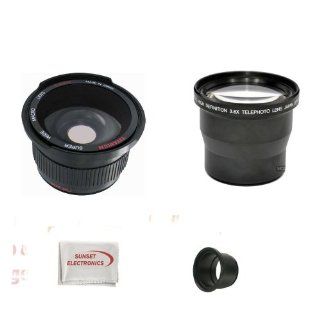 Nikon D3000 D5000 0.40X Wide Angle Fisheye / Macro Lens & 3.6X Telephoto Lens Package This Kit Includes 0.46X Wide Angle Fisheye Lens + 3.6x Telephoto Lens + Cleaning Cloth + More (Compatible With The Following Nikon Lenses: 18 55mm 55 200mm 50mm) : Di