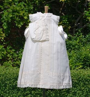 front dots christening or baptism gown by the traditional children company