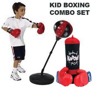 Kids Authority Children Boxing set   Punching bag with gloves and adjustable 43" stand with also Punching Bag & Glove Set BOXING COMBO SET : Heavy Punching Bags : Sports & Outdoors