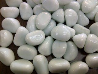 TBC "WHITE PORCELAIN" Decorative Gems: NEW STYLE Cashew Shaped Gem Stones. Pure Porcelain Stones. Table Scatters, Vase Filler Use in Floral Arrangements, with Candles, Aquariums, Wet or Dry. Great for Eye Catching Centerpiece. Aprox 7 Ounce Bag  