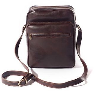 fabio unisex italian leather messenger bag by adventure avenue