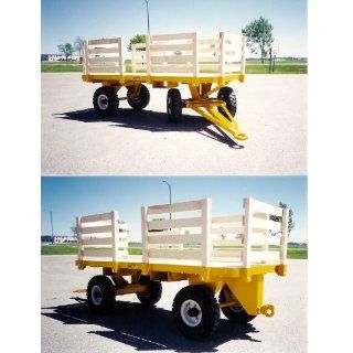 Single fifth wheel steer trailer, 45x108, 6000 lbs. capacity with wood sides and pneumatic wheels   (Nutting NSN 3920 00 165 4135 )   3 PACK: Pallets: Industrial & Scientific